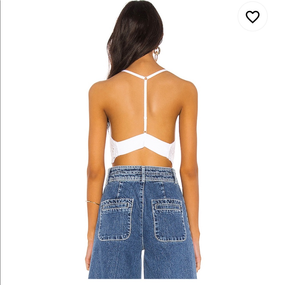 Free People June High Neck Bralette in White - Picture 3 of 7